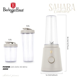 Blender do smoothie z butelkami 320 W Berlinger Haus Sahara Collection BH-9876