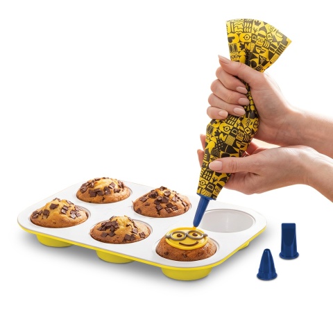 Forma do muffinów 6 szt. z workiem cukierniczym Minions Collection BerlingerHaus BH-8708MN