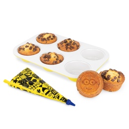 Forma do muffinów 6 szt. z workiem cukierniczym Minions Collection BerlingerHaus BH-8708MN