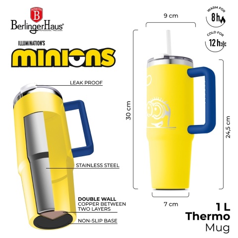 Kubek termiczny 1 L Minions Collection BerlingerHaus BH-8957MN
