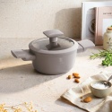 Mini garnek z pokrywką 14 cm BerlingerHaus Taupe Collection BH-8286