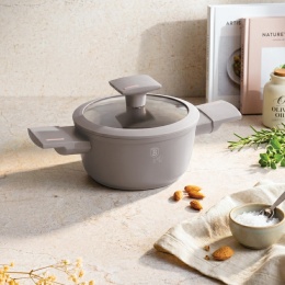 Mini garnek z pokrywką 14 cm BerlingerHaus Taupe Collection BH-8286