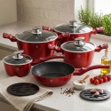 Zestaw 15el. garnki, patelnie, akcesoria  BerlingerHaus Burgundy Collection BH-1226