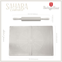 Zestaw do ciasta silikonowy wałek i mata Sahara Collection BerlingerHaus BH-8781
