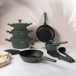 Zestaw garnków i patelni 15 el. BerlingerHause Matte Green BH-8208