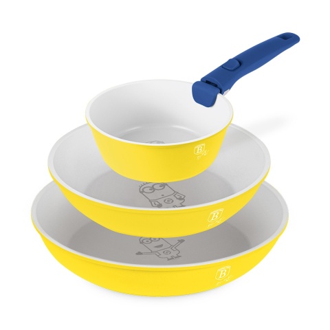 Zestaw garnków z odpinaną rączką 4 elementy Minions Collection BerlingerHaus BH-8457MN