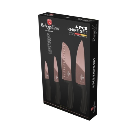 Zestaw noży ze stali nierdzewnej 4 szt. BerlingerHaus BH-2385 Black Rose Collection