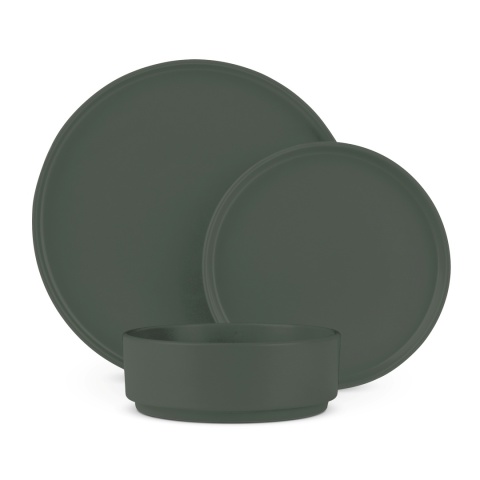 Zestaw obiadowy 18 elementów BerlingerHaus Matte Green Collection LP-BH-261